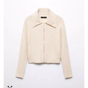 Mango Cream Cowl Neck Sweater